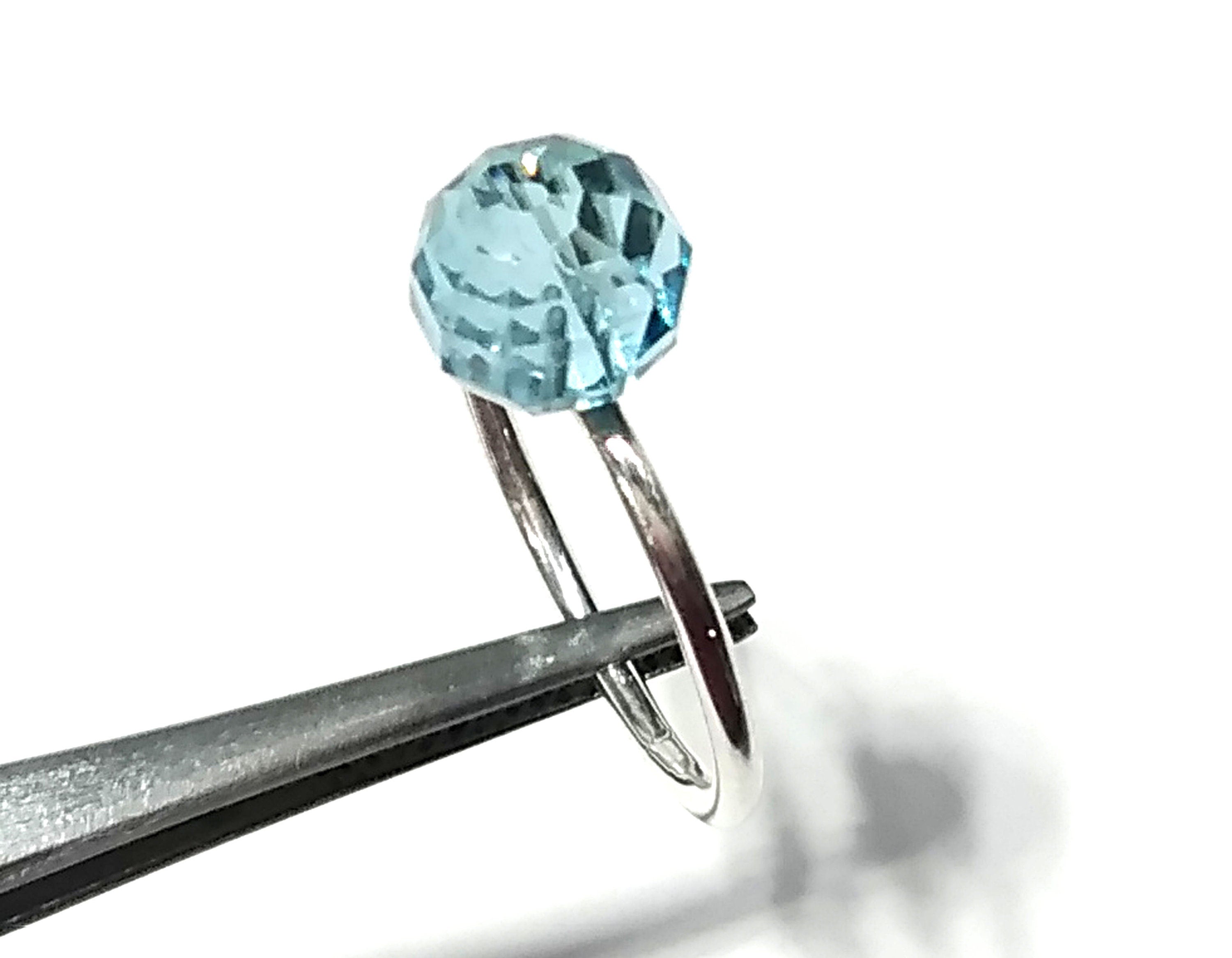 Natural Blue Topaz Faceted Ring, Gemstone Drop Shape Ring, 925 Solid Sterling Silver Jewelry, Handmade Ring, For Girls & Women Rings